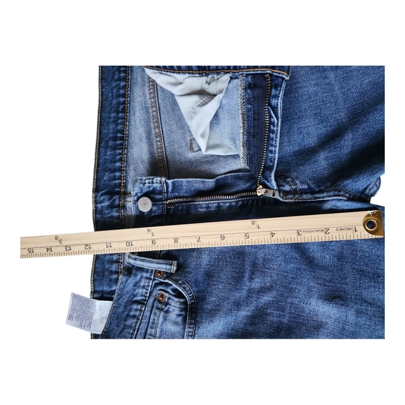 Men's Levis Blue Jeans Straight Leg 34 x 32 - Picture 5 of 10